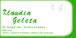 klaudia geleta business card